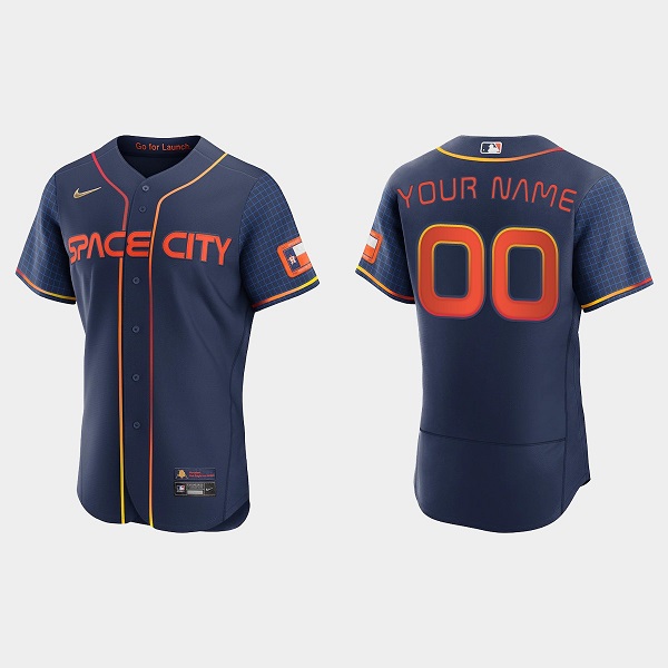 Men's Houston Astros Customized 2022 Navy City Connect Stitched Baseball Jersey Men's Houston Astros Customized 2022 Navy City Connect Stitched Baseball Jersey
